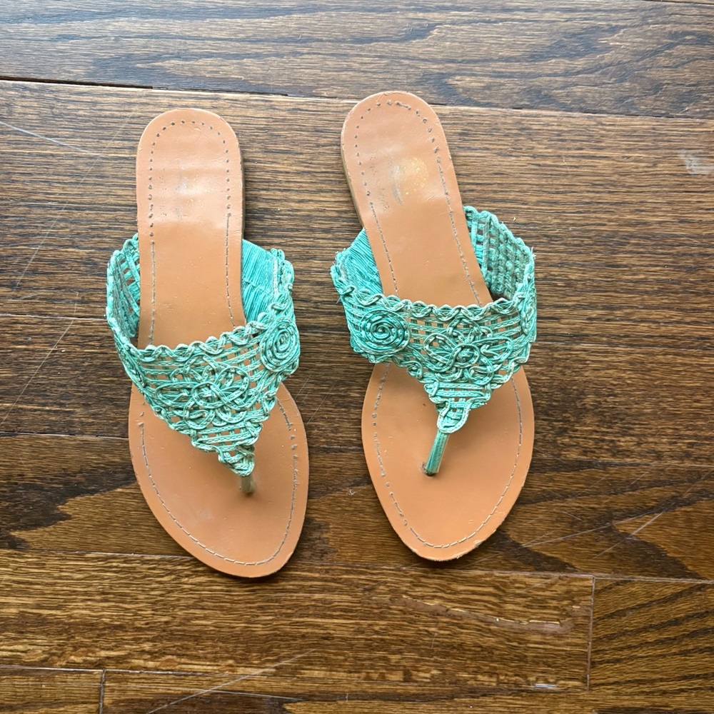 Maui Island Woven Teal Women's Sandals 8